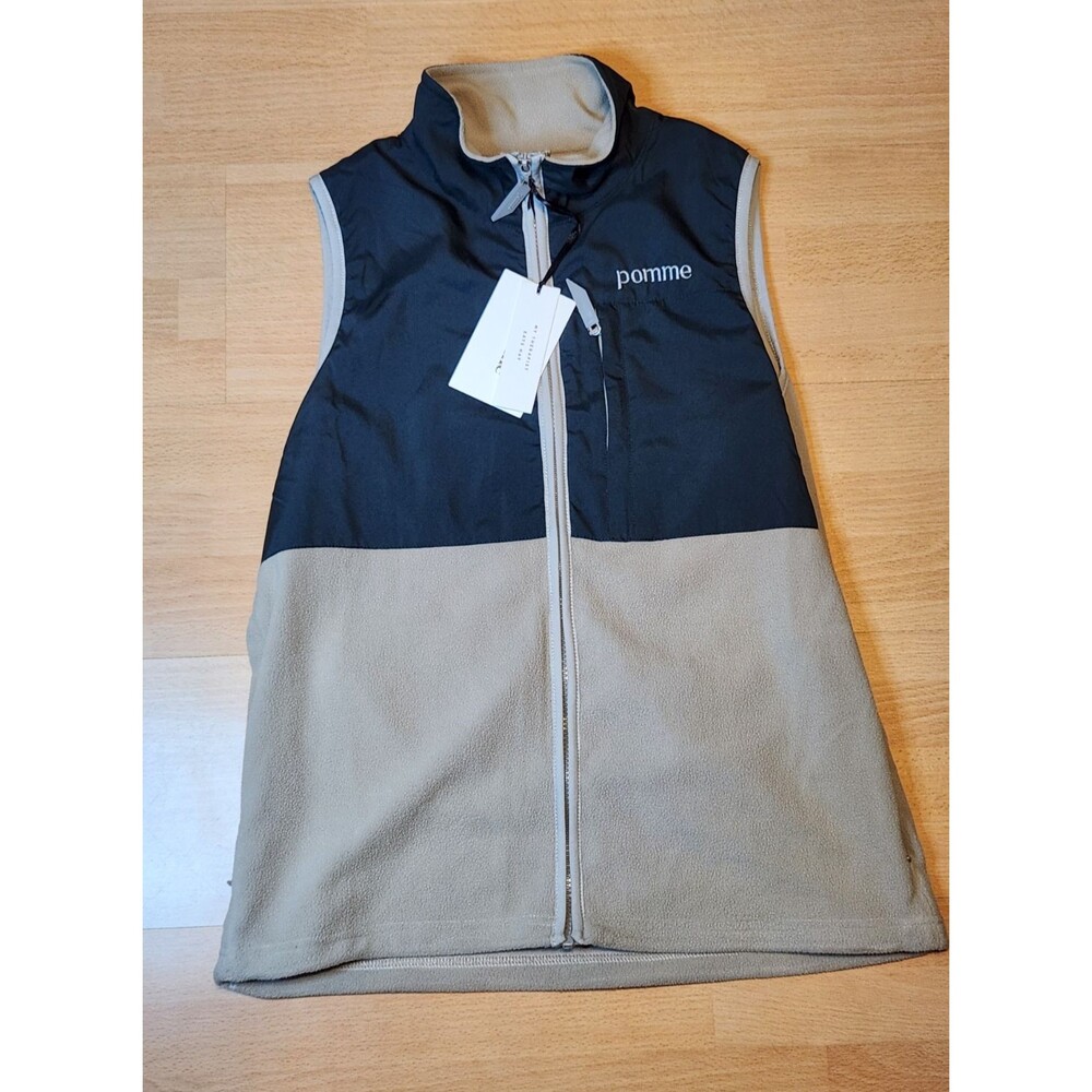Women's Equestrian Pomme Bonnie Vest Size Small Green Cobblestone Riding Fleece